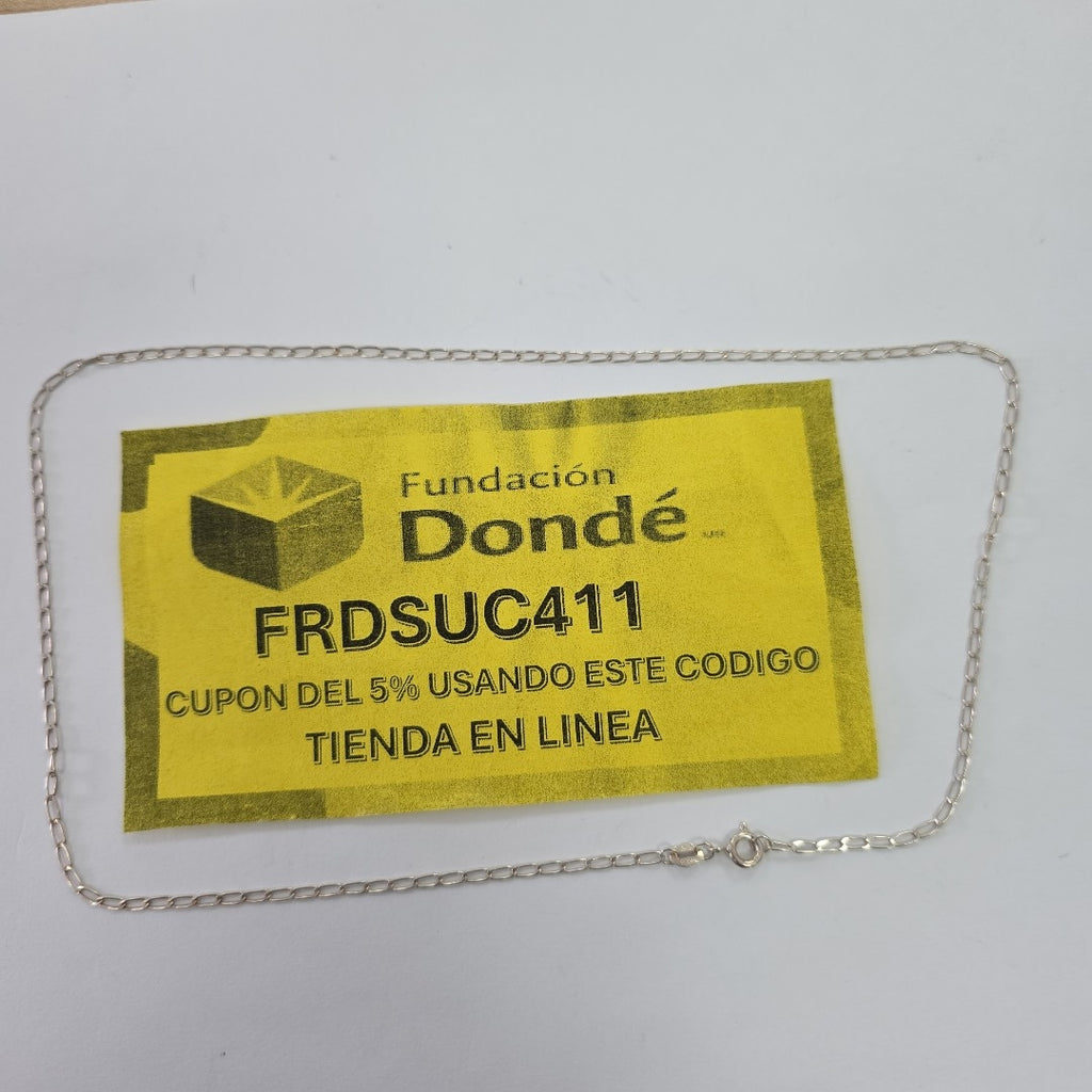 CADENA TEJIDO ESLABONES PLATA .925 50 CM 2.6 GR (NUEVO)