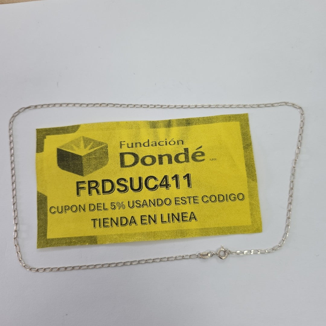 CADENA TEJIDO ESLABONES PLATA .925 50 CM 2.6 GR (NUEVO)