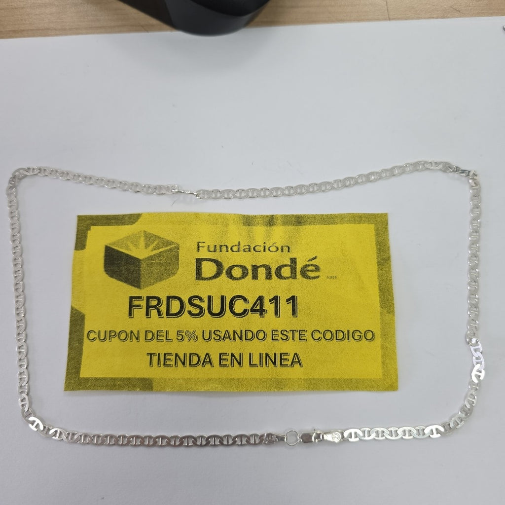 CADENA TEJIDO GUCHI PLATA .925 55 CM 12.3 GR (NUEVO)