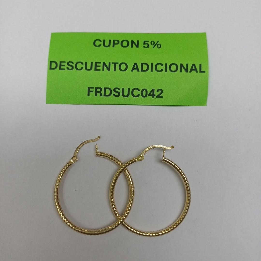 ARRACADAS PAR ORO 14 K 2,20 GRMS (SEMINUEVO)