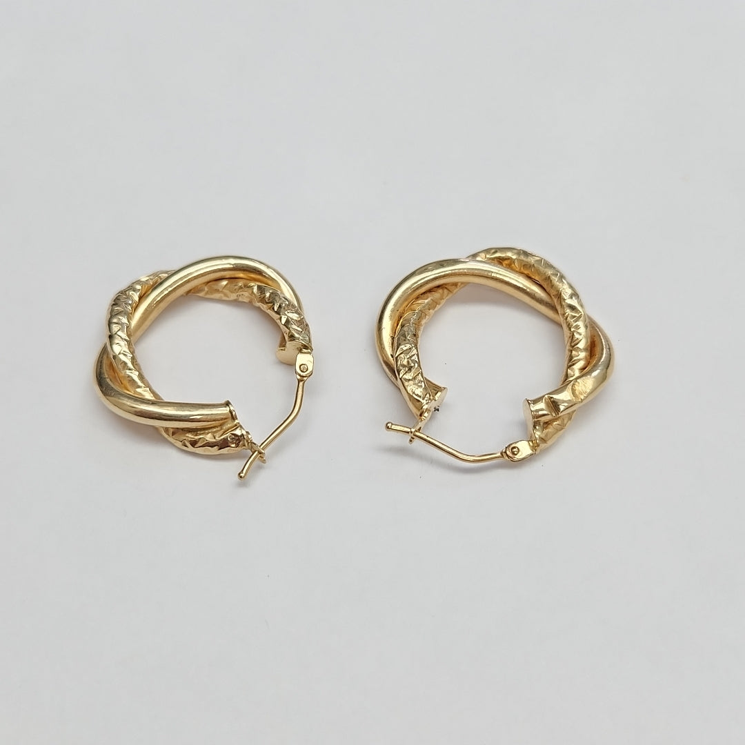 ARRACADAS PAR ORO 14 K 1,50 GRMS (SEMINUEVO)