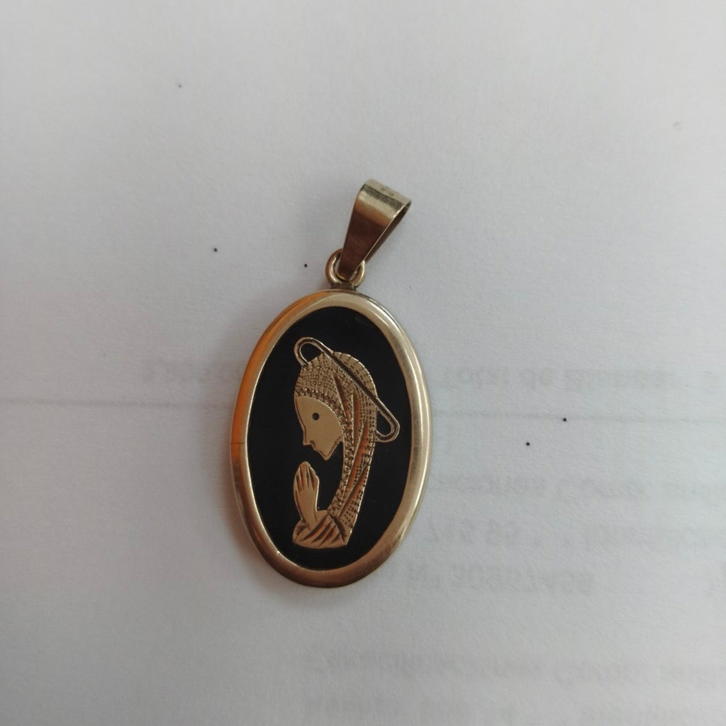 DIJE, MEDALLA RELIGIOSA ORO 10 K 3.5 GRMS (SEMINUEVO)