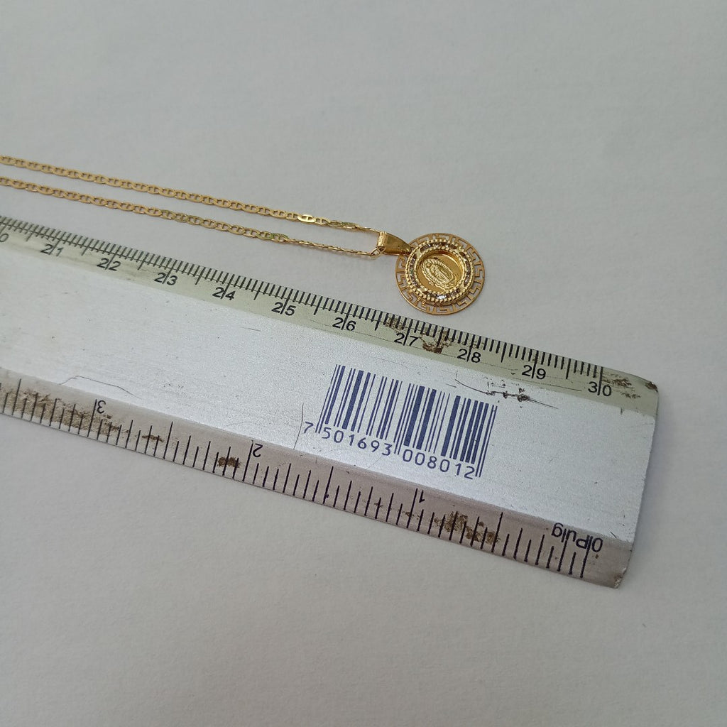 CADENA,MEDALLA RELIGIOSA ORO 10 K 2,60 GRMS (SEMINUEVO)