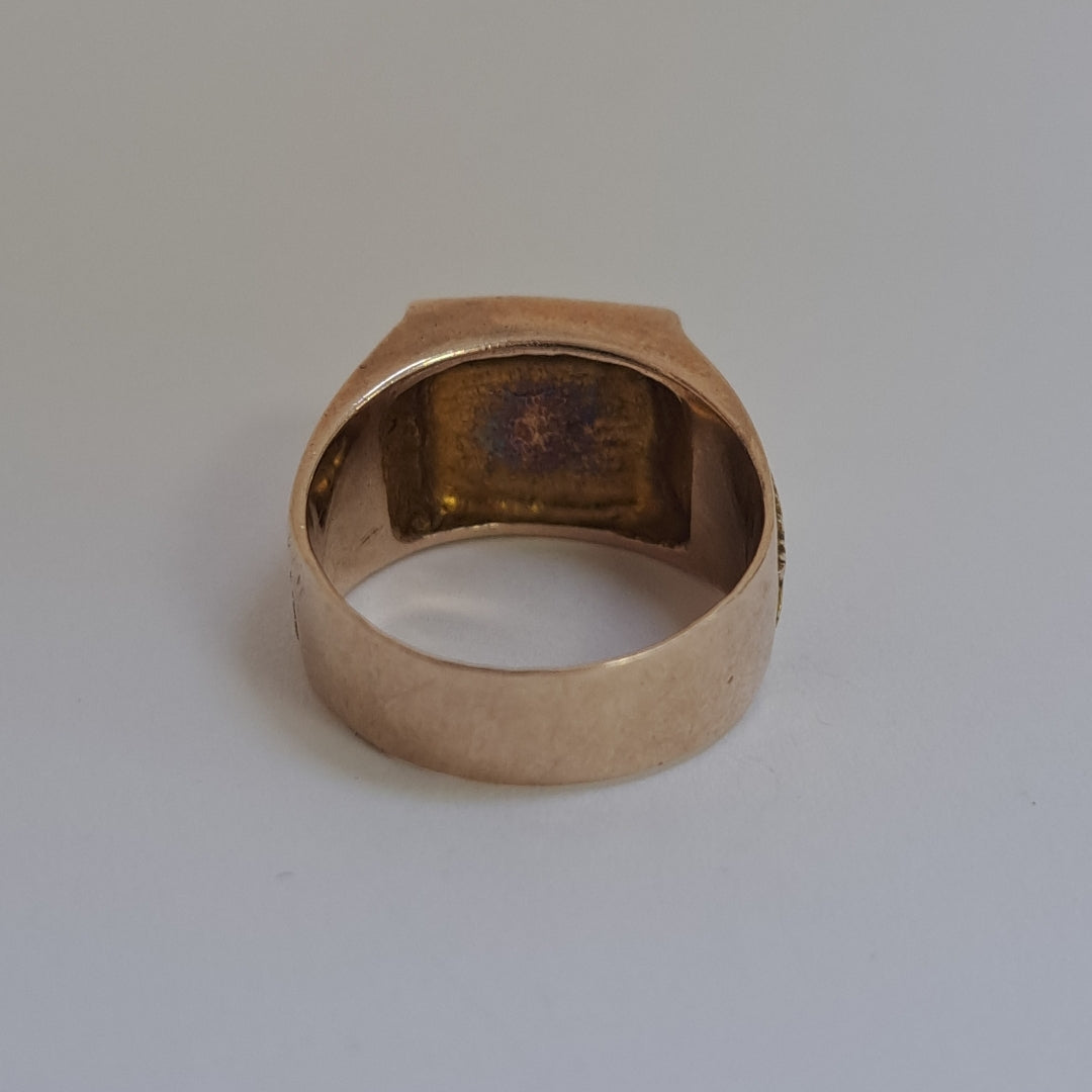 ANILLO CONMEMORATIVO ORO 8 K 8.6 GRMS (SEMINUEVO)