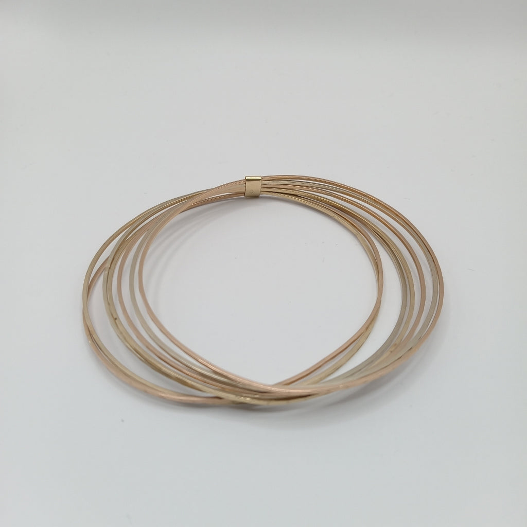 SEMANARIO DE PULSERAS ORO, ORO COMBINADO 14 K 15.4 GRMS (SEMINUEVO)