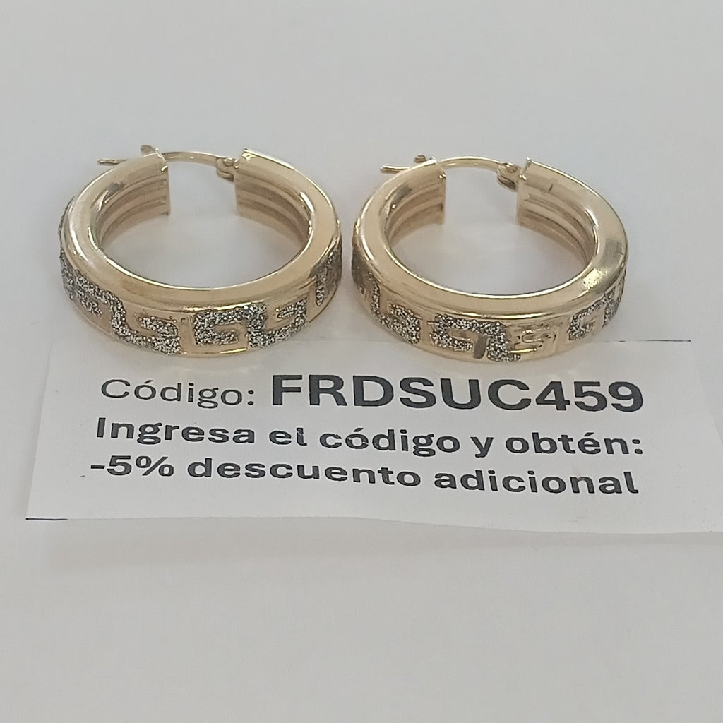 ARRACADAS PAR ORO 14 K 5.3 GRMS (SEMINUEVO)