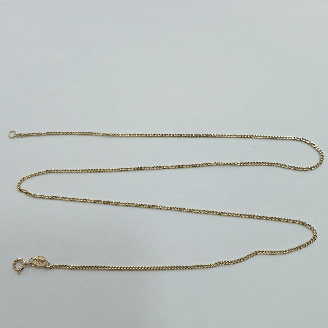 CADENAS TEJIDO BARBADA ORO 10K 50 CM 2.7 GR (NUEVO)
