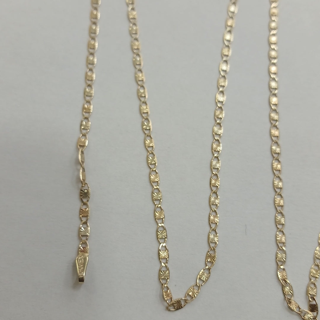 CADENAS TEJIDO GUCHI ORO 10K 55 CM 2.9 GR (NUEVO)