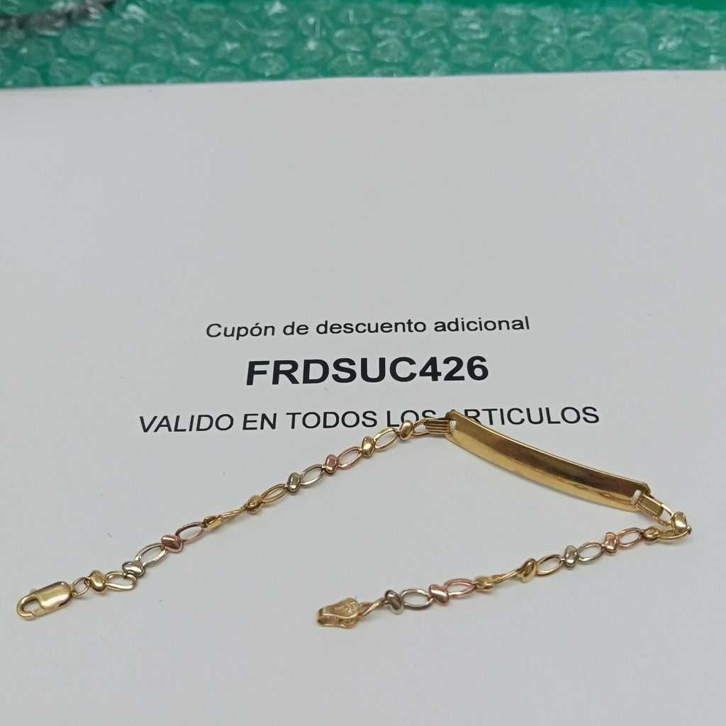ESCLAVA ORO, ORO COMBINADO 14 K 2.7 GRMS (SEMINUEVO)