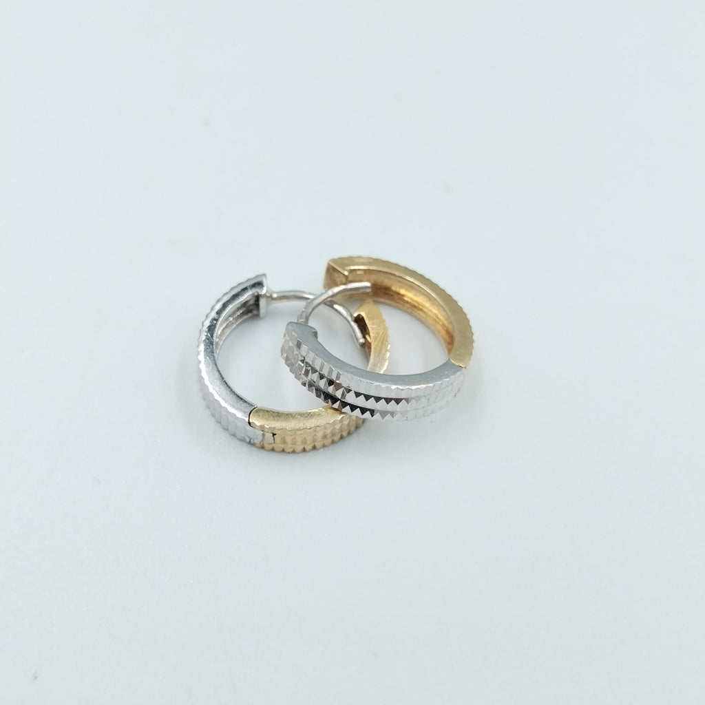 ARRACADAS PAR ORO, ORO BLANCO 14 K 2.1 GRMS (SEMINUEVO)