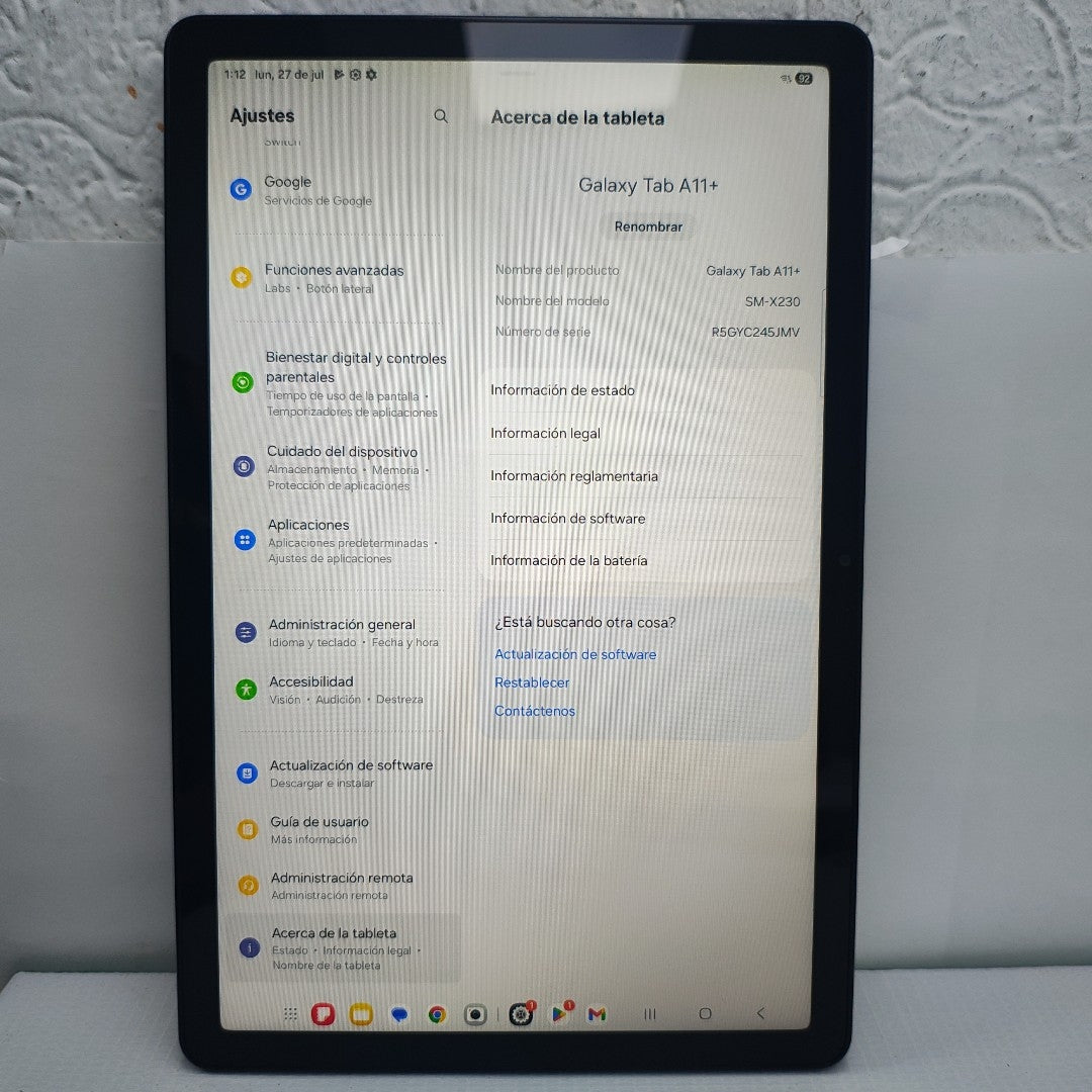 TABLETA SAMSUNG GALAXY TAB A11+ SM-X230 (2025) 128 GB 6 GB RAM (SEMINUEVO)
