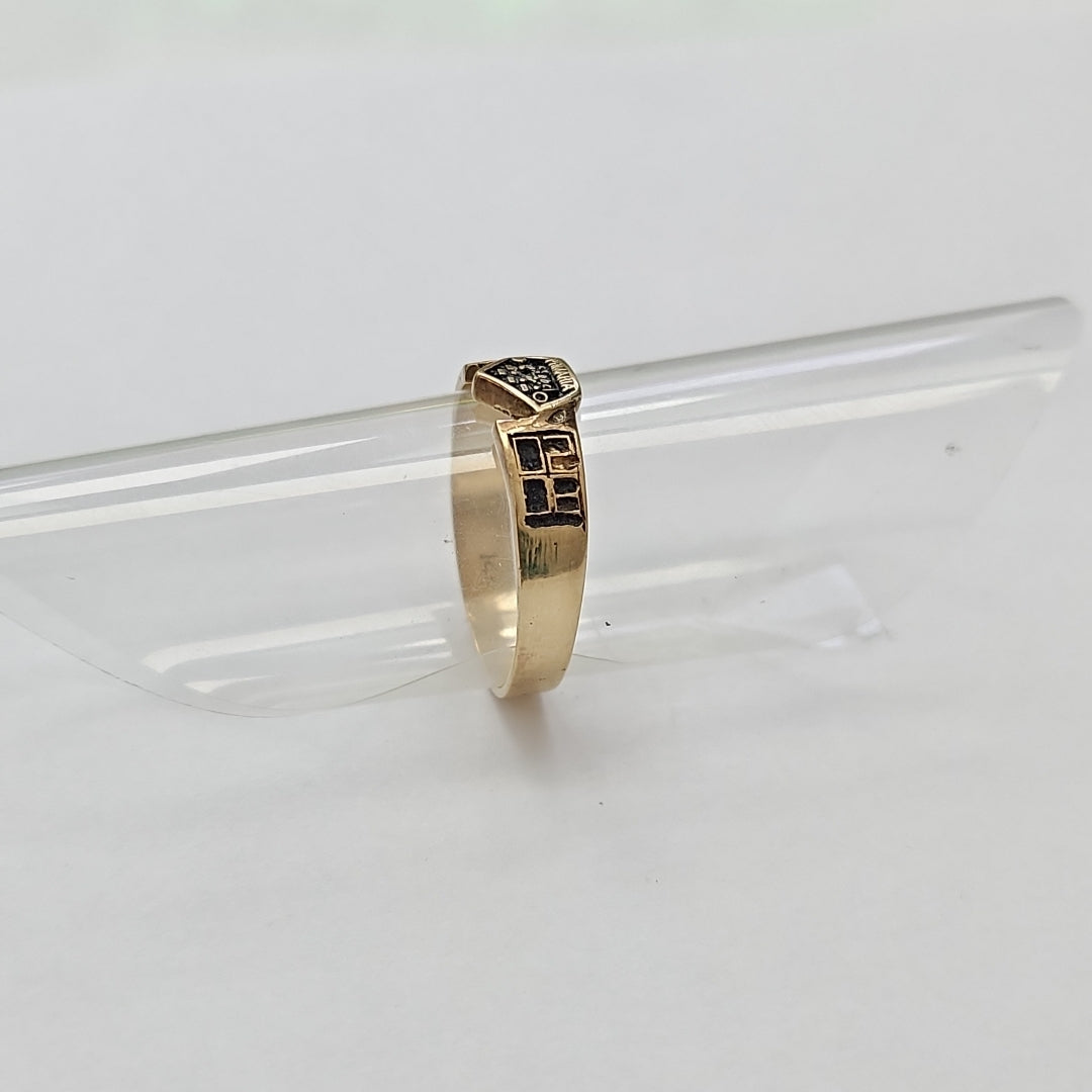 ANILLO DE GRADUACIÓN ORO 10 K 2,70 GRMS (SEMINUEVO)