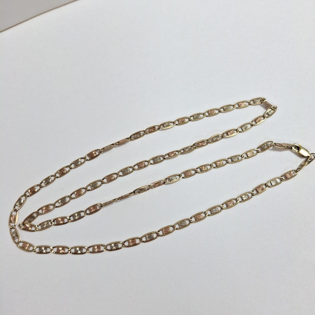 CADENA ORO, ORO COMBINADO 10 K 9.1 GRMS (SEMINUEVO)