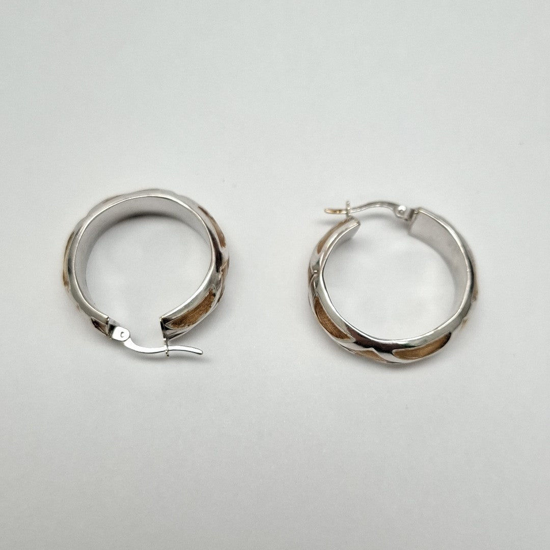 ARRACADAS PAR ORO,ORO BLANCO 14 K 3,80 GRMS (SEMINUEVO)