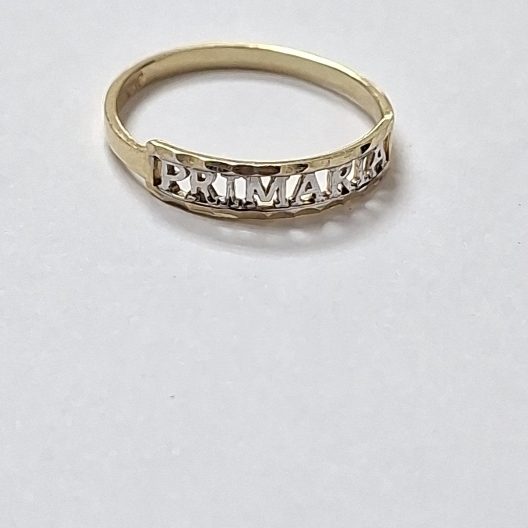ANILLO DE GRADUACIÓN ORO 10 K 0.8 GRMS (SEMINUEVO)
