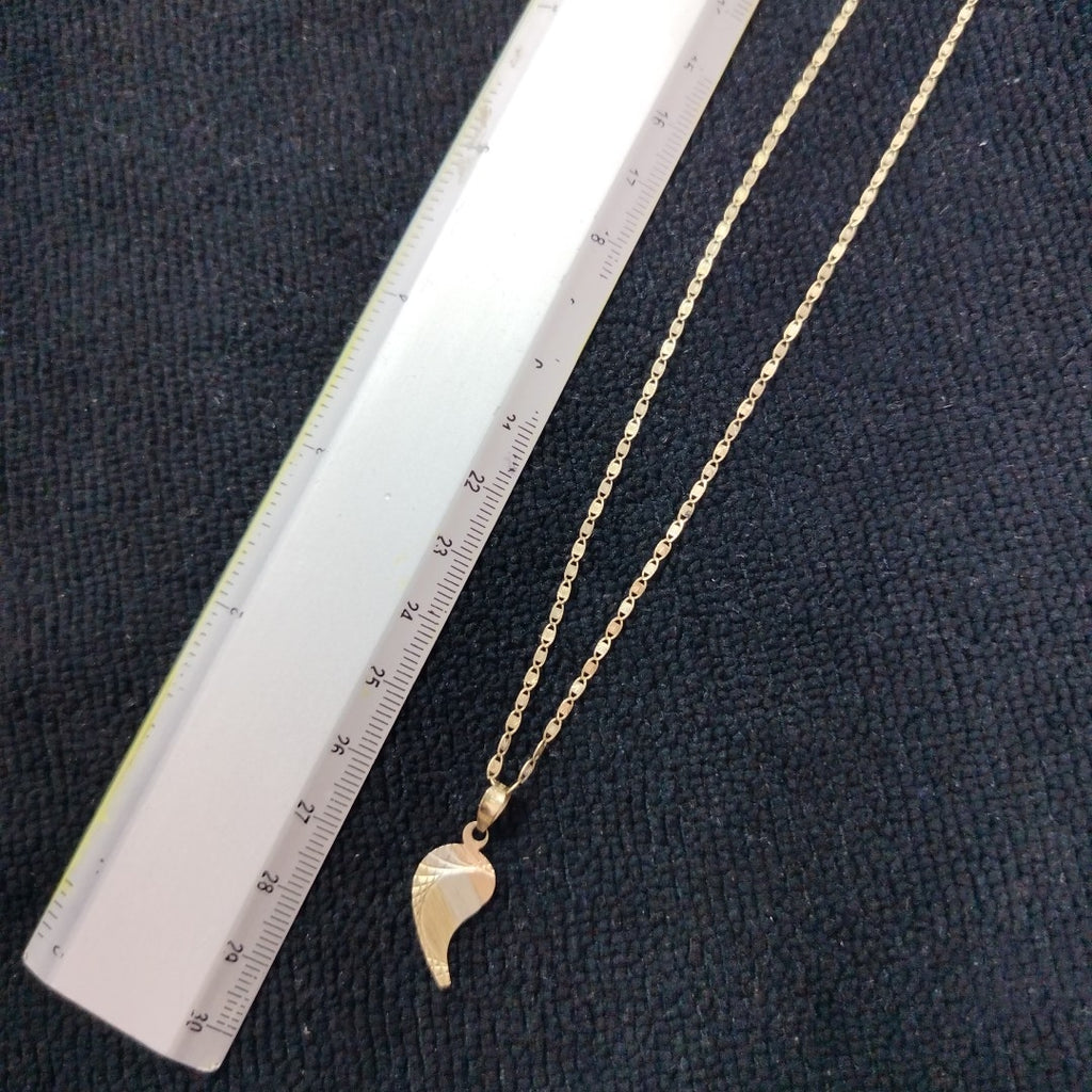 CADENA, DIJE ORO COMBINADO 10 K 2.5 GRMS (SEMINUEVO)