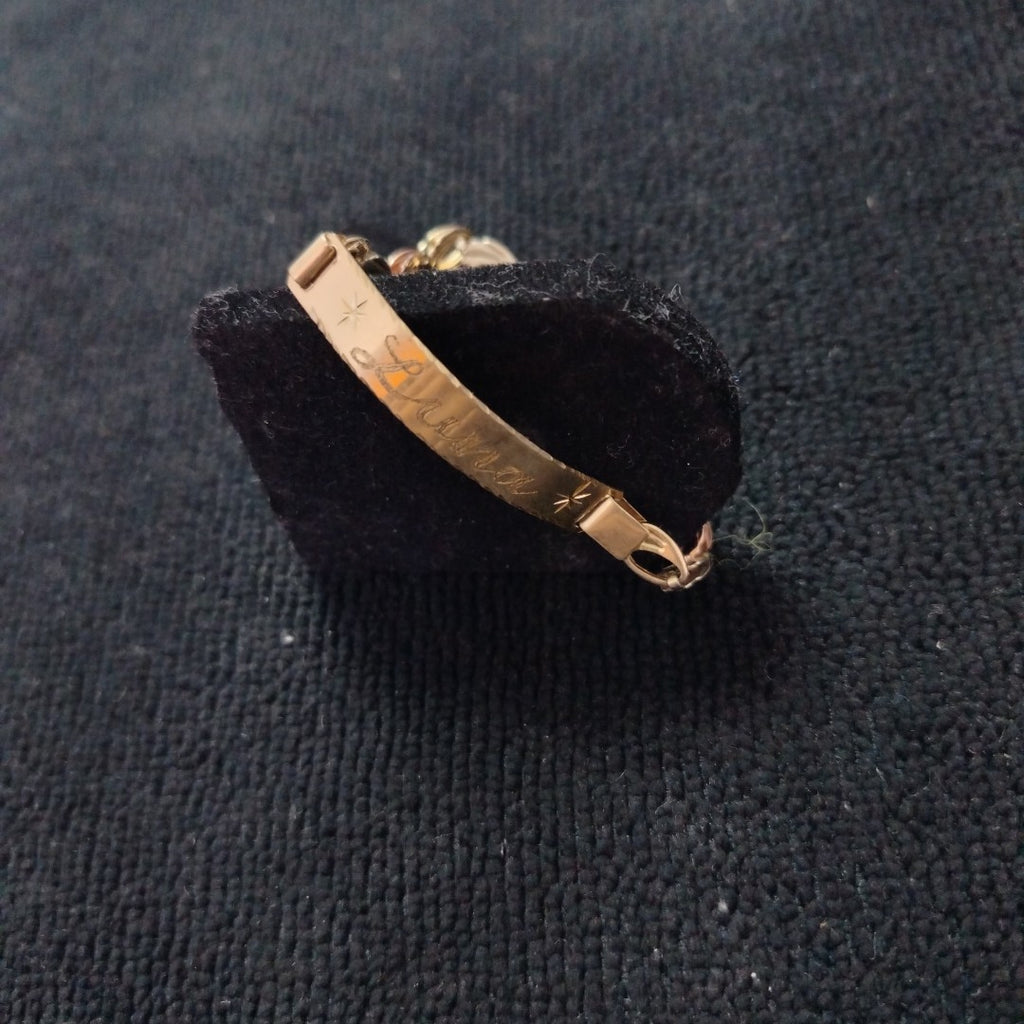 PULSERA ORO COMBINADO 10 K 6.8 GRMS (SEMINUEVO)