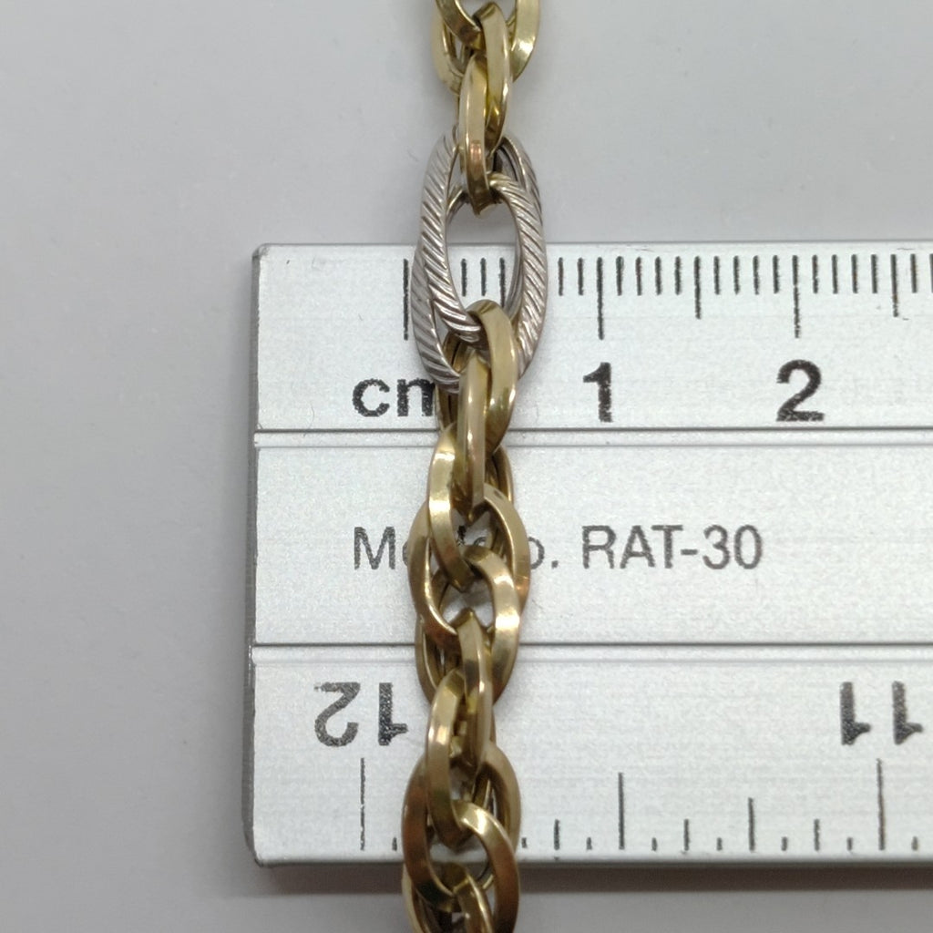 PULSERA ORO COMBINADO 14 K 9.3 GRMS (SEMINUEVO)