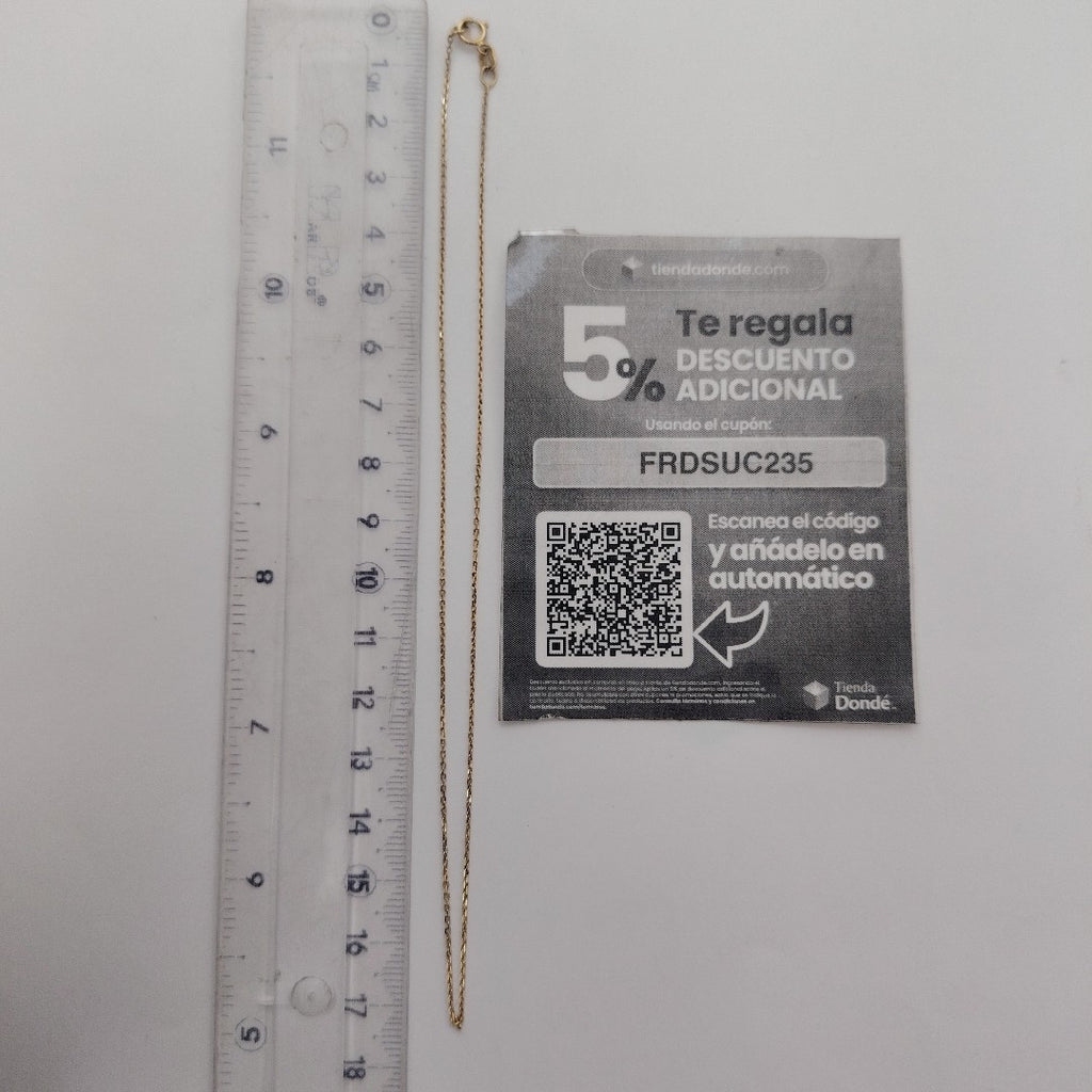 CADENA ORO 14 K 1,10 GRMS (SEMINUEVO)