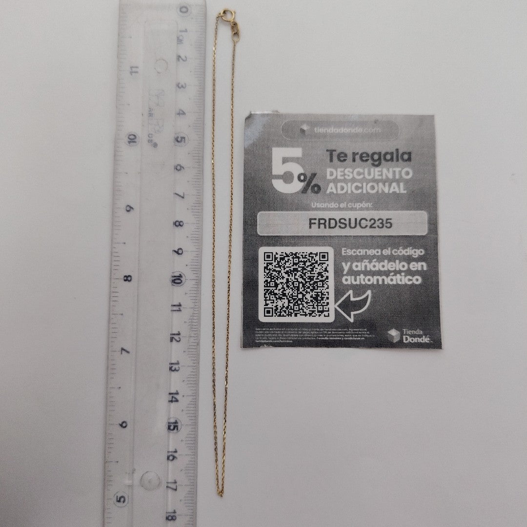CADENA ORO 14 K 1,10 GRMS (SEMINUEVO)