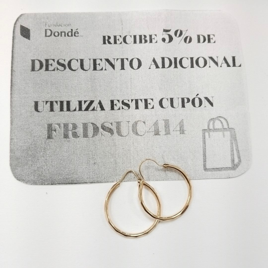 ARRACADAS PAR ORO 14 K 1.6 GRMS (SEMINUEVO)