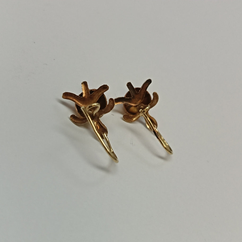 ARETES PAR ORO COMBINADO 14 K 1,10 GRMS (SEMINUEVO)
