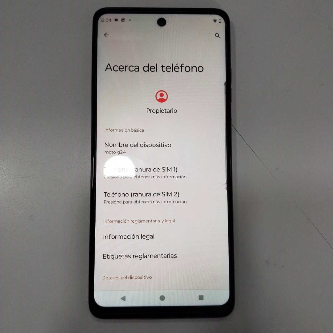CELULAR MOTOROLA MOTO G24 XT2423-1 (2024) 128 GB 4 GB RAM (SEMINUEVO)