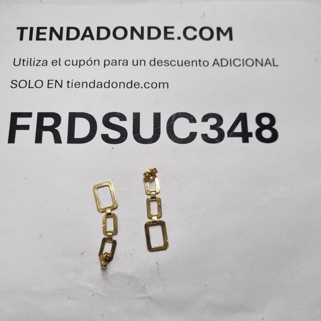 ARETES PAR ORO 18 K 4 GRMS (SEMINUEVO)
