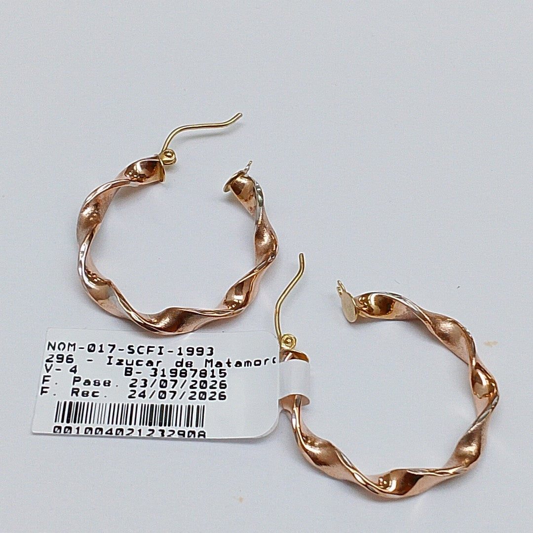 ARRACADAS PAR ORO 14 K 2.8 GRMS (SEMINUEVO)