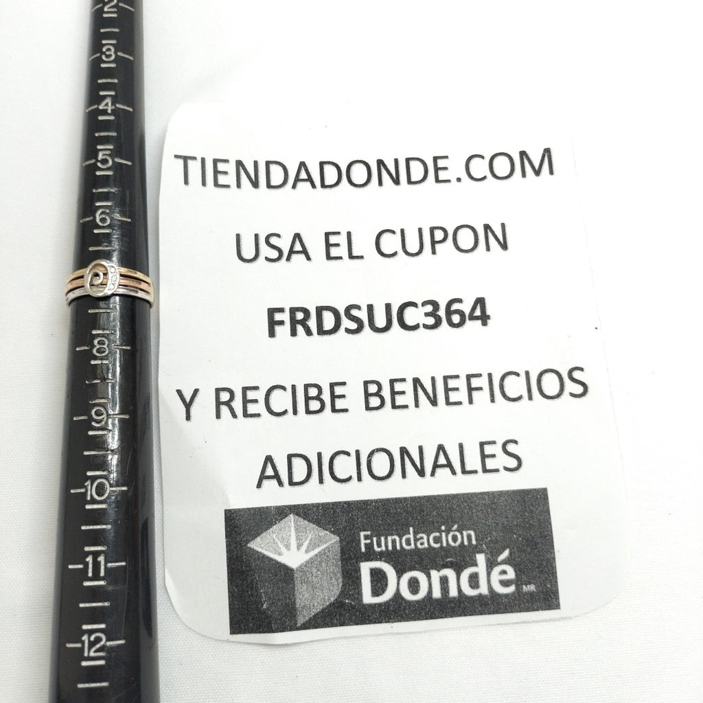 ANILLITO ORO COMBINADO 14 K 3,40 GRMS (SEMINUEVO)