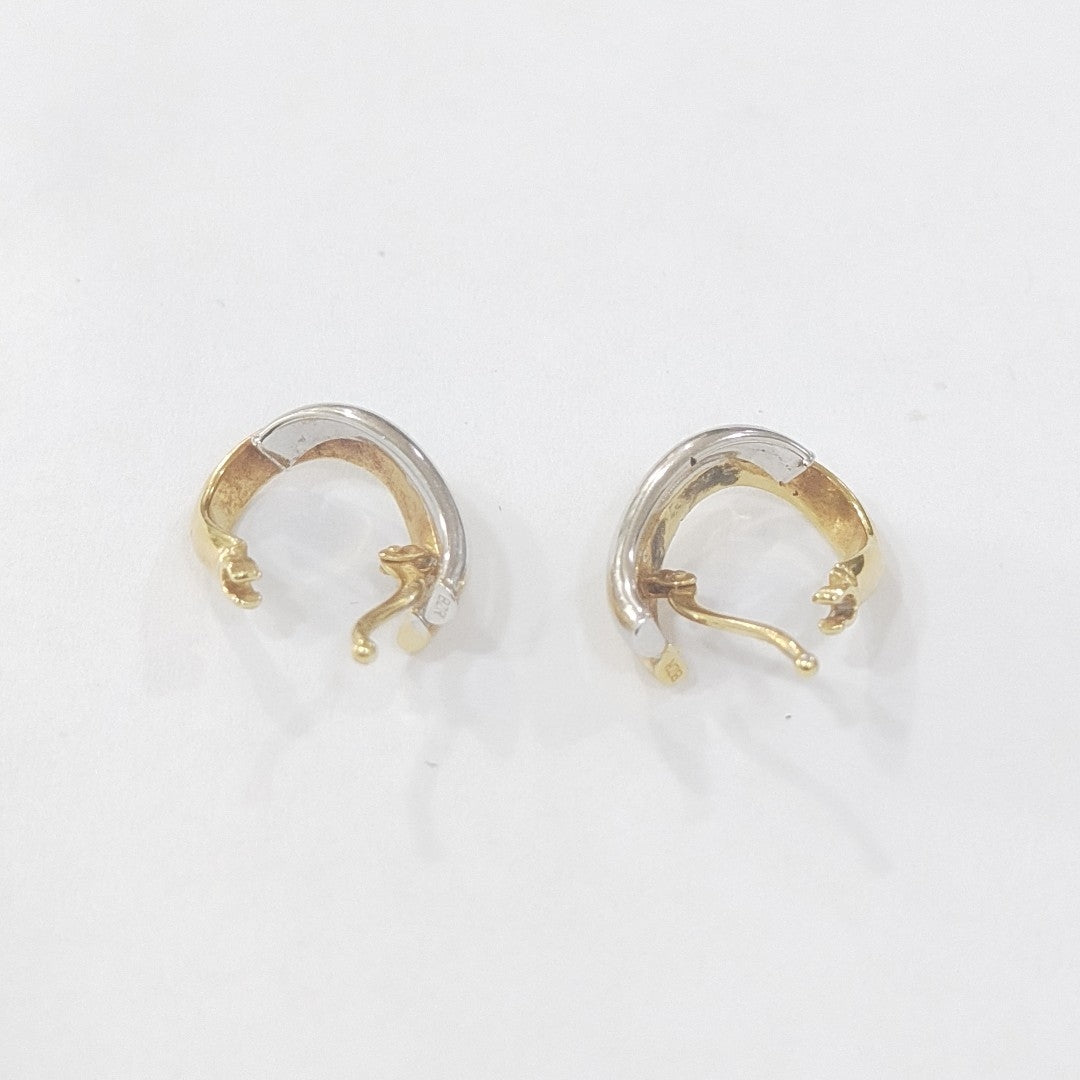 ARRACADAS PAR ORO COMBINADO 14 K 1,90 GRMS (SEMINUEVO)