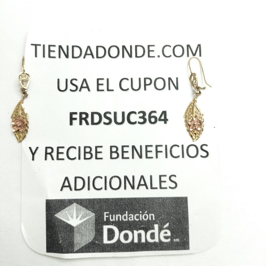ARETES PAR ORO 14 K 4,60 GRMS (SEMINUEVO)
