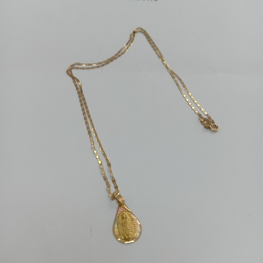 CADENA, MEDALLA RELIGIOSA ORO 10 K 2.3 GRMS (SEMINUEVO)