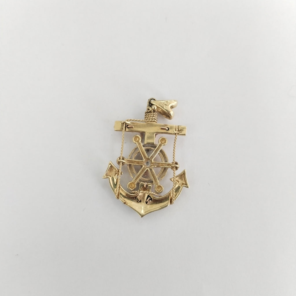CRISTO EN ANCLA ORO 14 K 6,20 GRMS (SEMINUEVO)