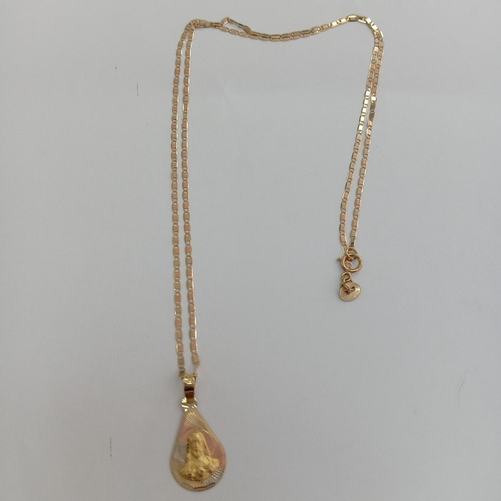 CADENA, MEDALLA RELIGIOSA ORO 10 K 2.4 GRMS (SEMINUEVO)
