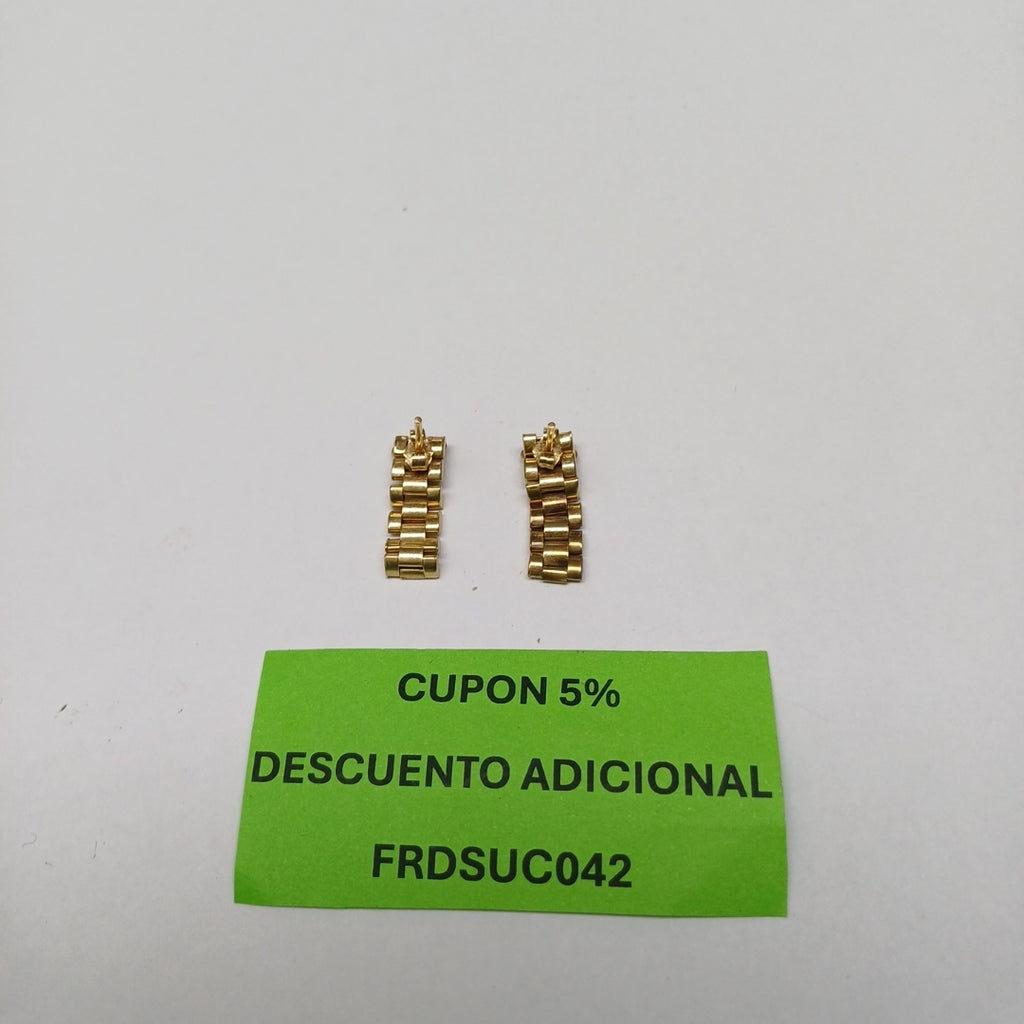 ARETES PAR ORO 14 K 3.6 GRMS (SEMINUEVO)
