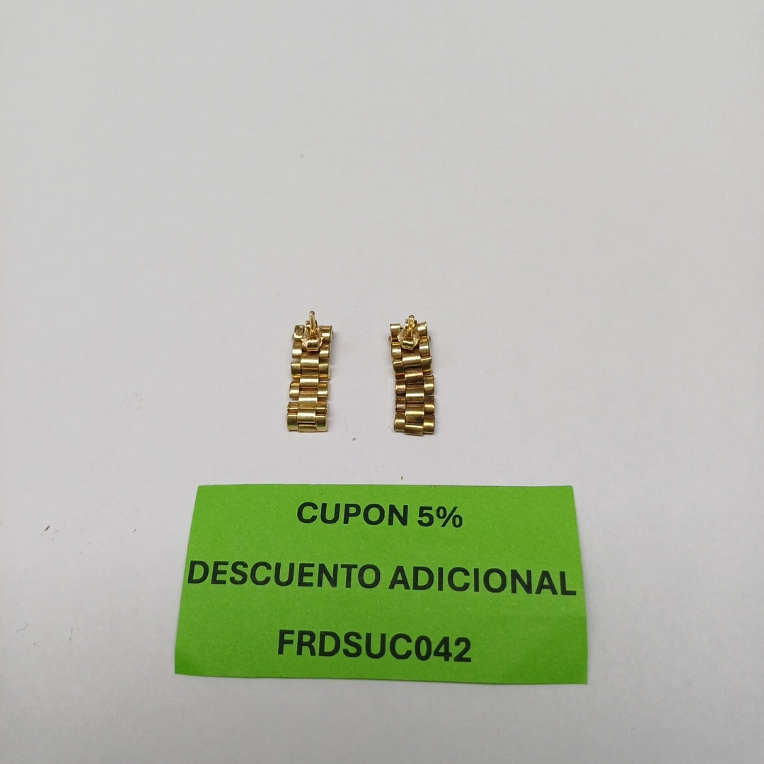 ARETES PAR ORO 14 K 3.6 GRMS (SEMINUEVO)