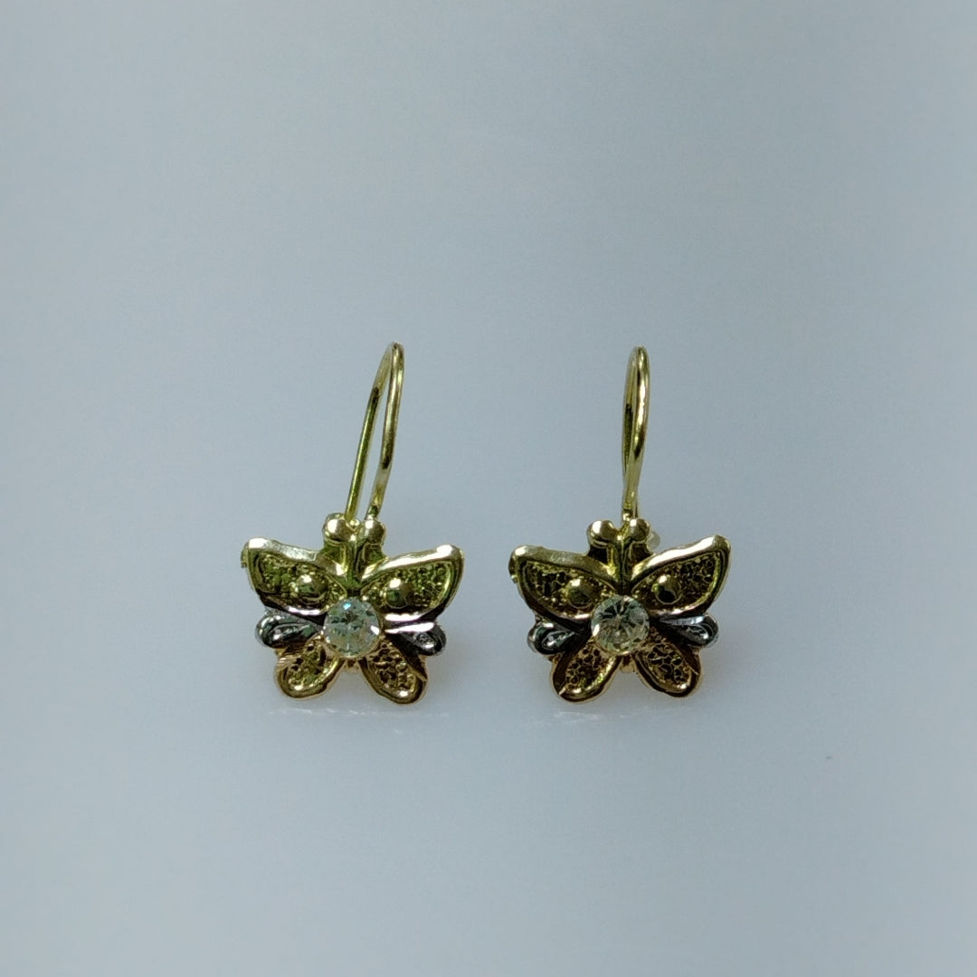 ARETES PAR ORO 14 K 1,20 GRMS (SEMINUEVO)