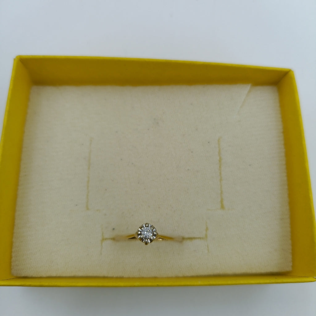 ANILLITO, SOLITARIO ORO 14 K 1.6 GRMS (SEMINUEVO)