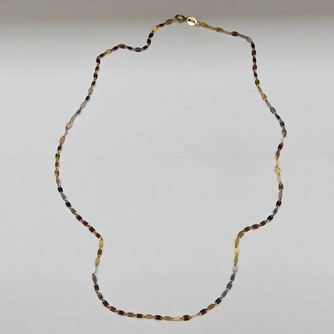CADENA ORO COMBINADO 10 K 1,40 GRMS (SEMINUEVO)
