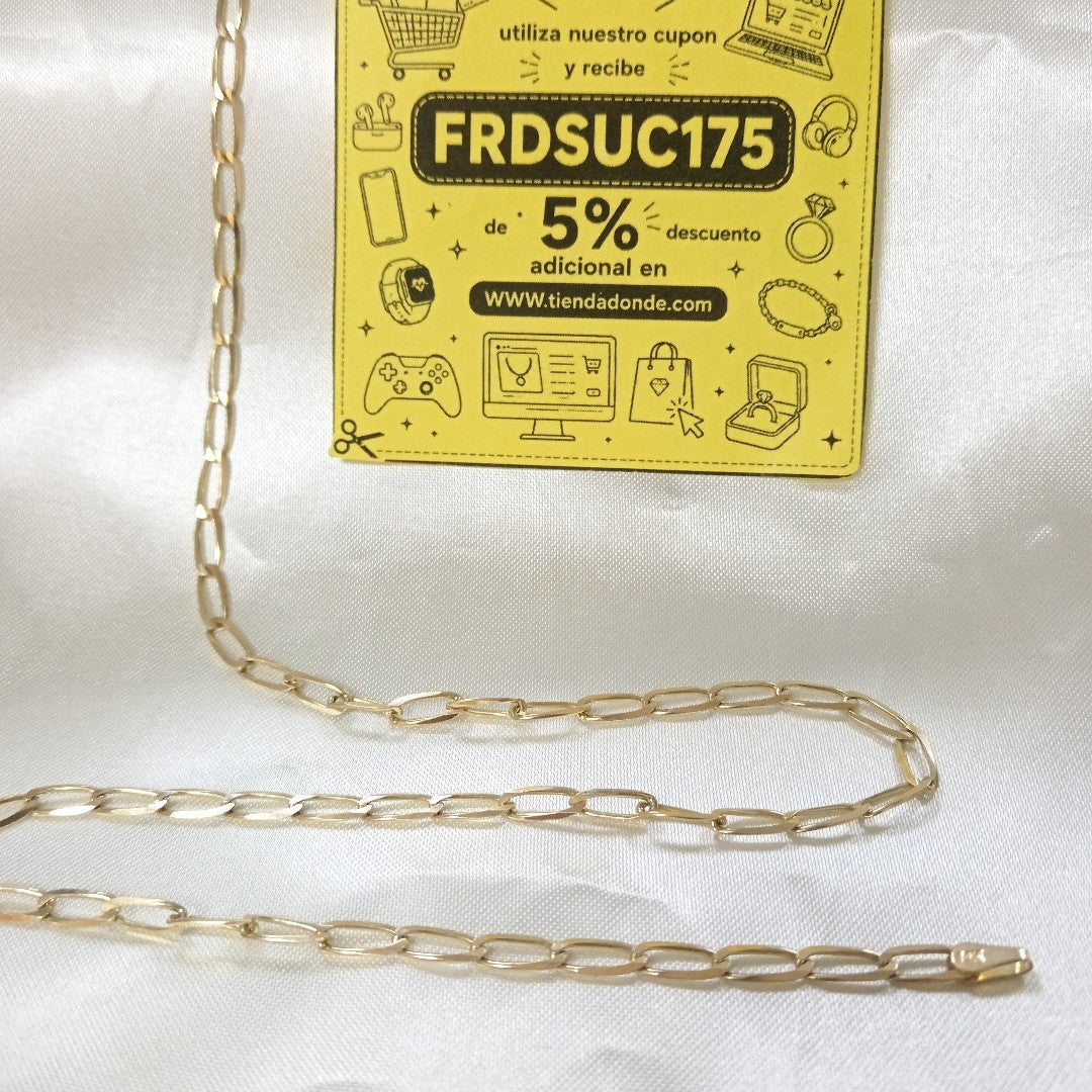 CADENA TEJIDO ESLABONES 11.9G 60 CM (NUEVO)