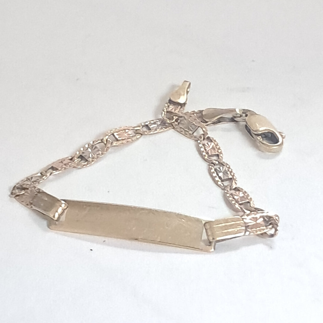 PULSERA ORO COMBINADO 14 K 3,10 GRMS (SEMINUEVO)