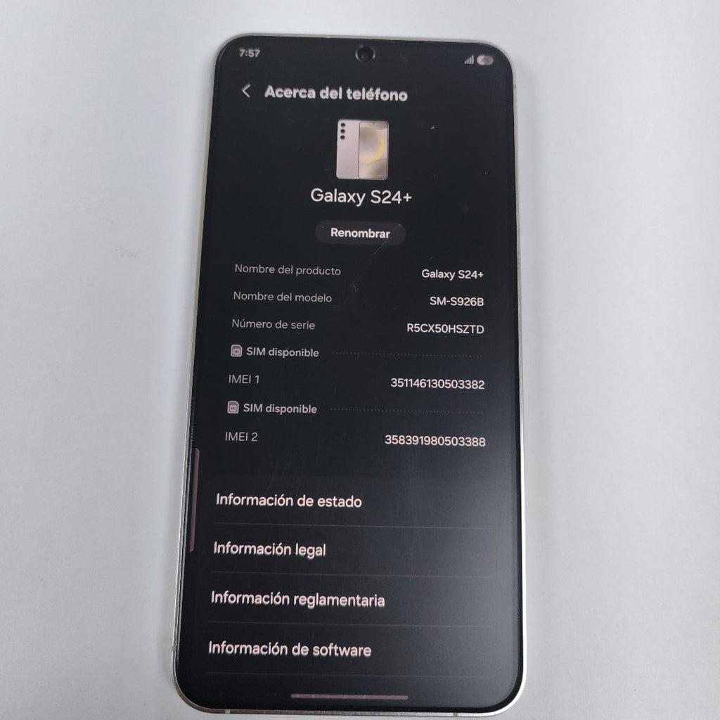 CELULAR SAMSUNG GALAXY S24 + SM-S926B (2024) 512 GB 12 GB RAM (SEMINUEVO)