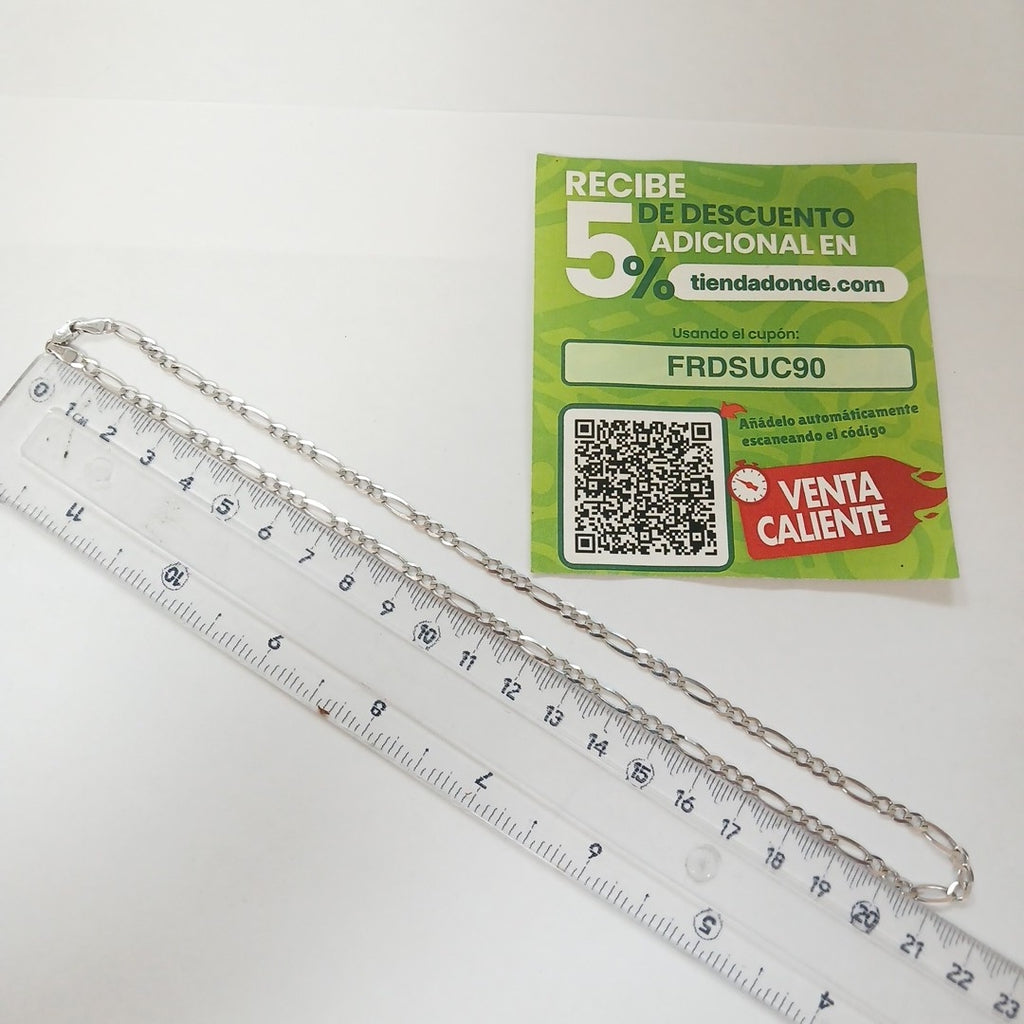 CADENA ORO BLANCO 14 K 6,00 GRMS (SEMINUEVO)