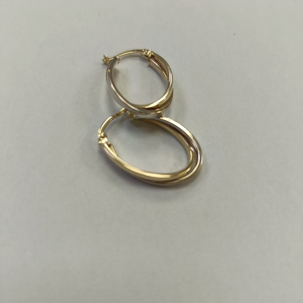 ARRACADAS PAR ORO COMBINADO 14 K 2,20 GRMS (SEMINUEVO)
