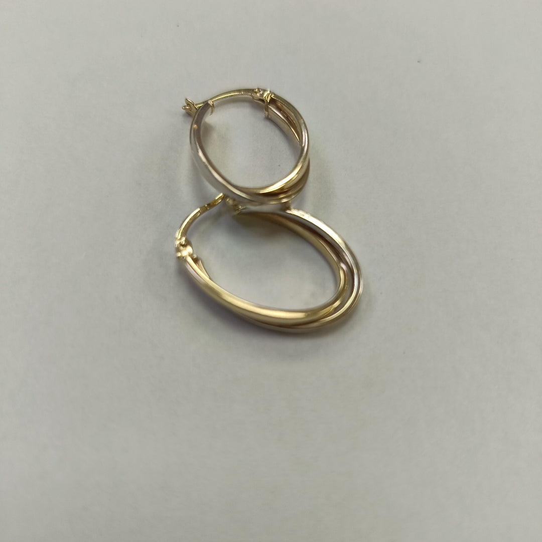 ARRACADAS PAR ORO COMBINADO 14 K 2,20 GRMS (SEMINUEVO)