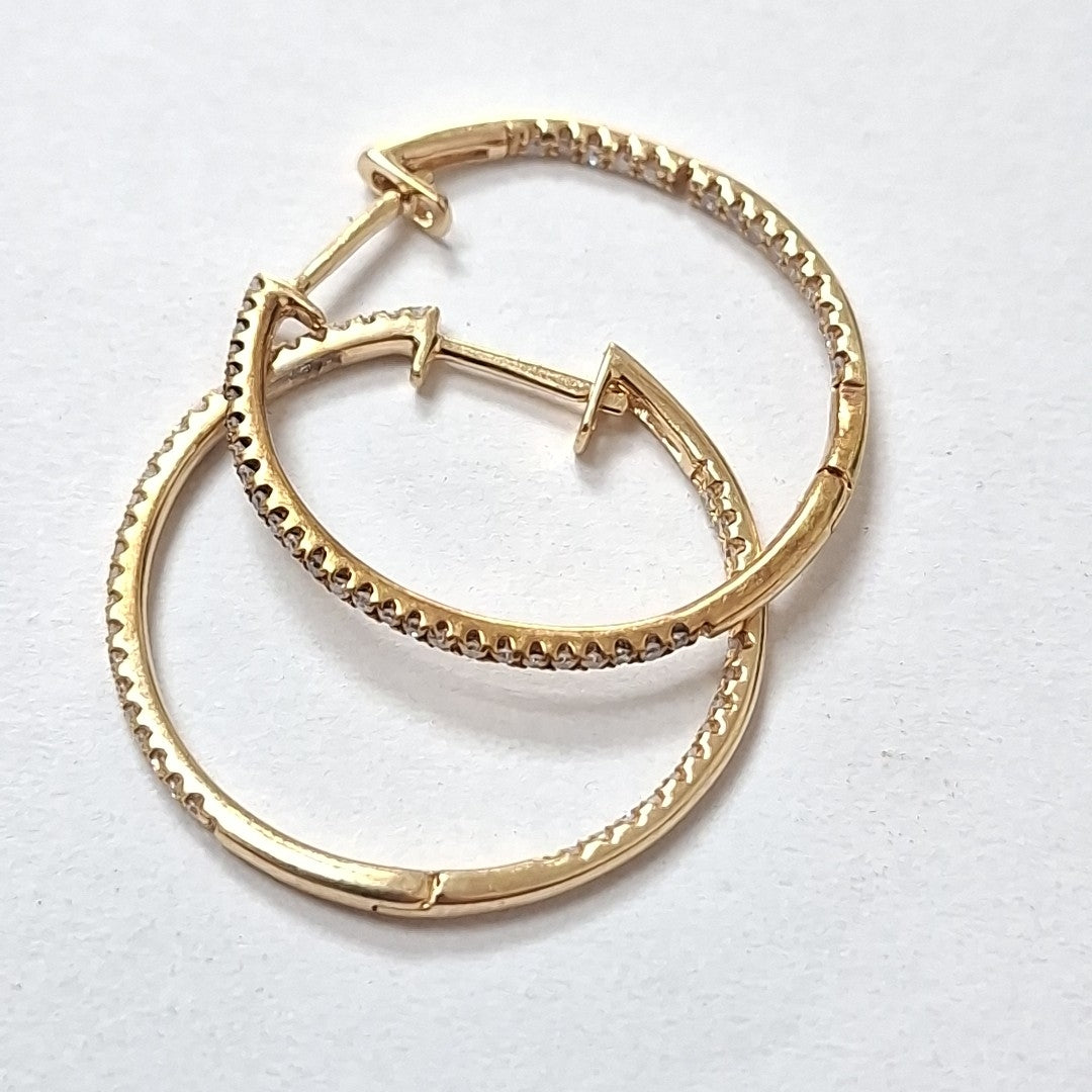 ARETES PAR ORO 14 K 2,50 GRMS (SEMINUEVO)