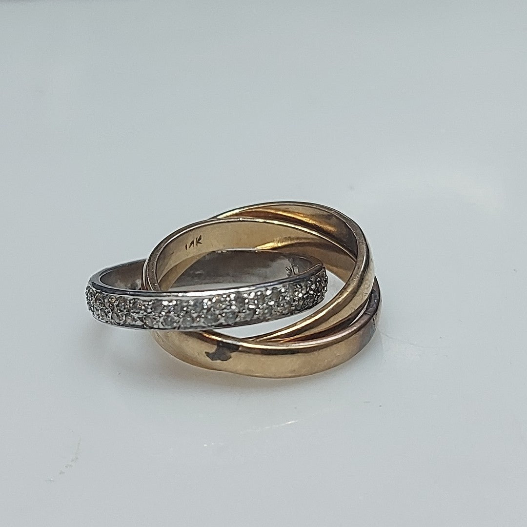 ANILLITO ORO COMBINADO 8 K 9.2 GRMS (SEMINUEVO)