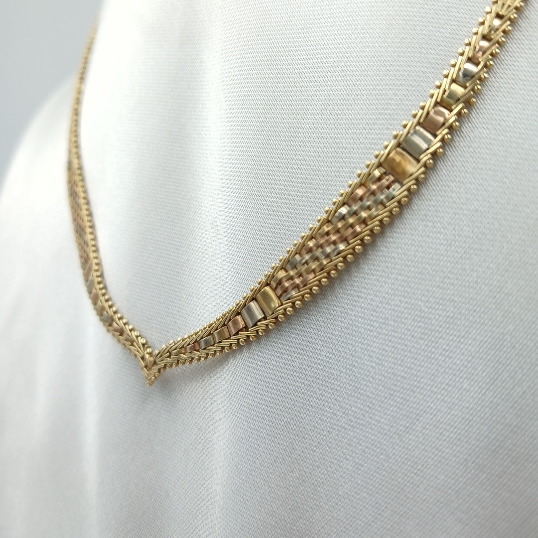 GARGANTILLA ORO, ORO COMBINADO 14 K 16.8 GRMS (SEMINUEVO)