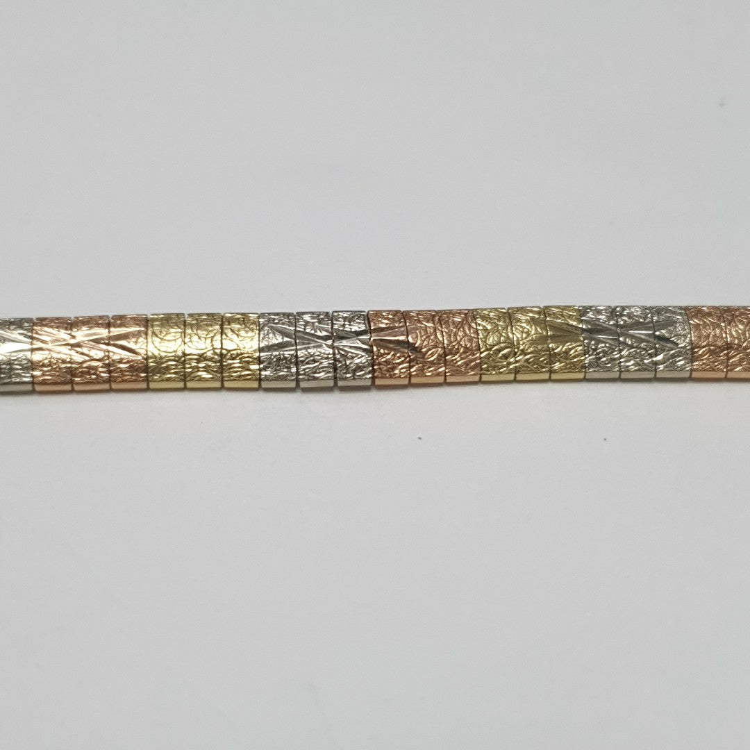 PULSERA ORO COMBINADO 14 K 10,90 GRMS (SEMINUEVO)